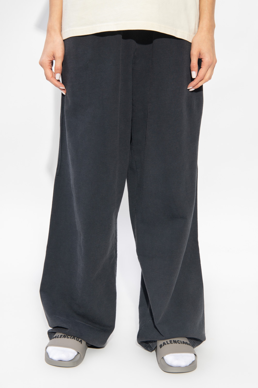 WEEKDAY Jeans Lash blu - Sweatpants with logo Balenciaga